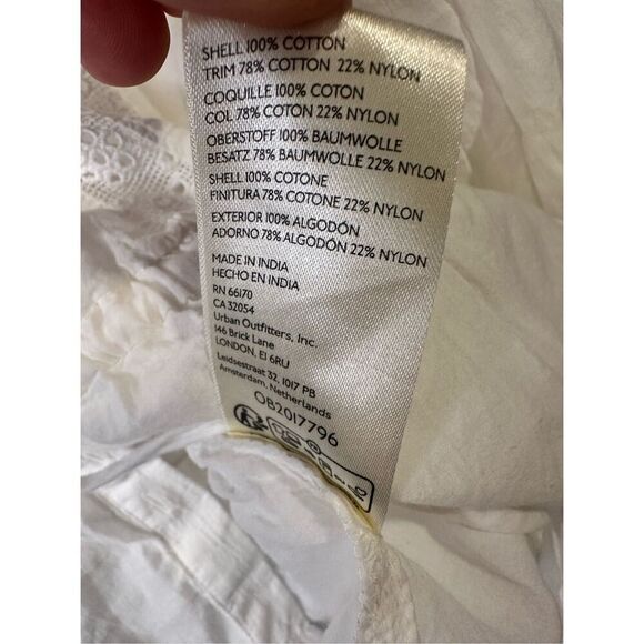 Free People White crochet and lace button down shirt - Picture 8 of 10